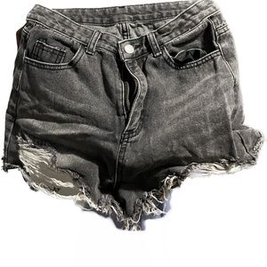 Black Denim Shorts